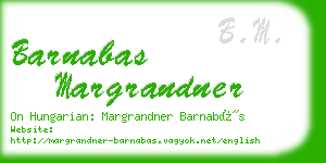 barnabas margrandner business card